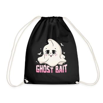 Living The Spook Life Ghost Bait - Drawstring Bag - black - Front