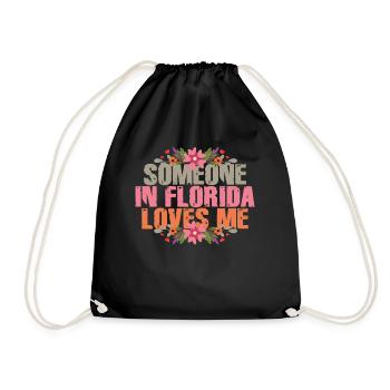 Quelqu’un en Floride m’aime - Sac de sport léger - noir - Devant