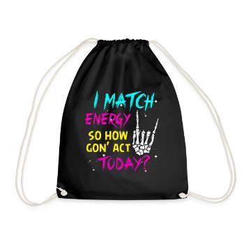 Je suis à la hauteur de l’énergie alors comment nous allons agir aujourd’hui - Sac de sport léger - noir - Devant