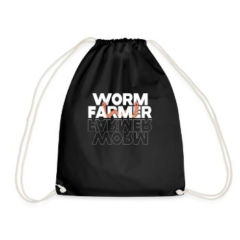 Wurmfarmer Wurmkompost Niedliche Männer Frauen - Turnbeutel - Schwarz - Vorne