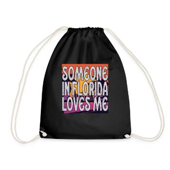 Quelqu’un en Floride m’aime - Sac de sport léger - noir - Devant
