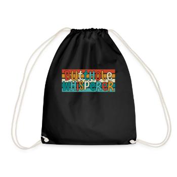 Butthole Whisperer - Drawstring Bag - black - Front