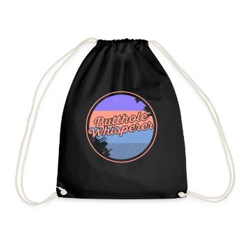 Butthole Whisperer - Drawstring Bag - black - Front