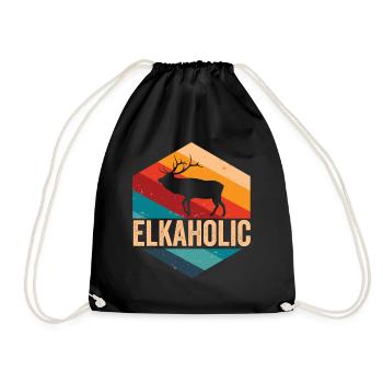 Elchjagd Elkaholische Jäger - Turnbeutel - Schwarz - Vorne