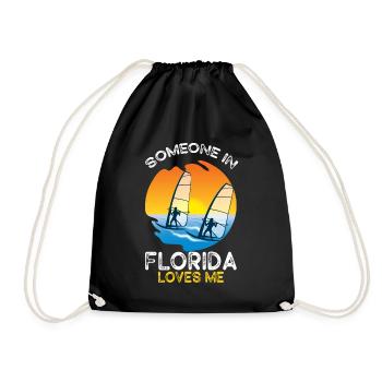 Quelqu’un en Floride m’aime - Sac de sport léger - noir - Devant