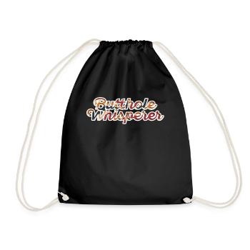 Butthole Whisperer - Drawstring Bag - black - Front
