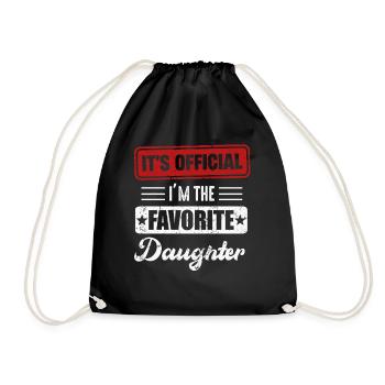 It's Official I'm The Favorite Daughter - Drawstring Bag - black - Front