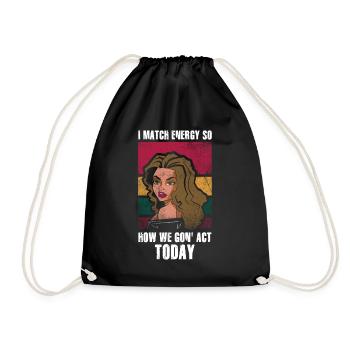 Je suis à la hauteur de l’énergie alors comment nous allons agir aujourd’hui - Sac de sport léger - noir - Devant
