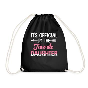 It's Official I'm The Favorite Daughter - Drawstring Bag - black - Front