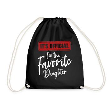 It's Official I'm The Favorite Daughter - Drawstring Bag - black - Front