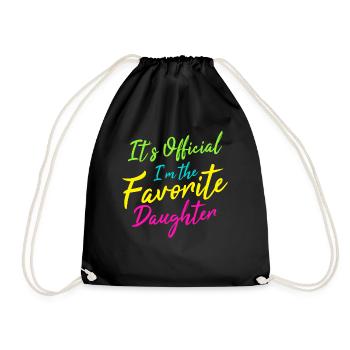 It's Official I'm The Favorite Daughter - Drawstring Bag - black - Front
