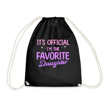 C’est officiel Je suis la fille préférée - Sac de sport léger - noir - Devant