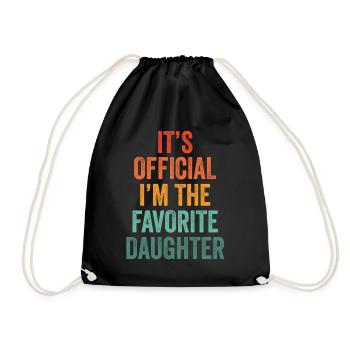 C’est officiel Je suis la fille préférée - Sac de sport léger - noir - Devant
