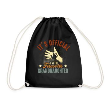 Je suis la petite-fille préférée - Sac de sport léger - noir - Devant