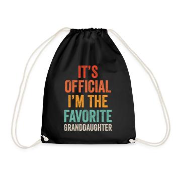 Je suis la petite-fille préférée - Sac de sport léger - noir - Devant