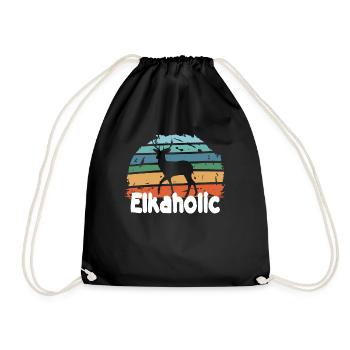 Elchjagd Elkaholische Jäger - Turnbeutel - Schwarz - Vorne