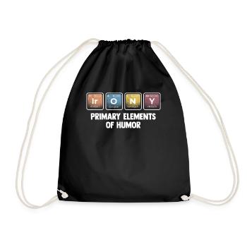Primary Elements Of Humor Science Irony - Drawstring Bag - black - Front