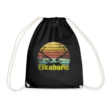 Elchjagd Elkaholische Jäger - Turnbeutel - Schwarz - Vorne
