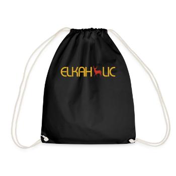 Elchjagd Elkaholische Jäger - Turnbeutel - Schwarz - Vorne