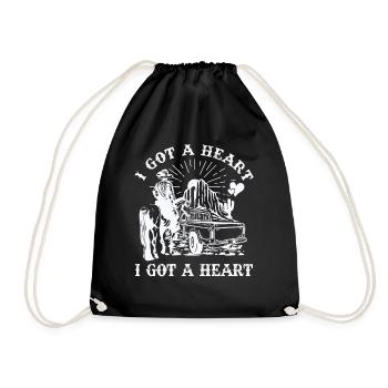 I Got A Heart Like A Truck - Drawstring Bag - black - Front