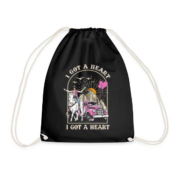 I Got A Heart Like A Truck - Drawstring Bag - black - Front