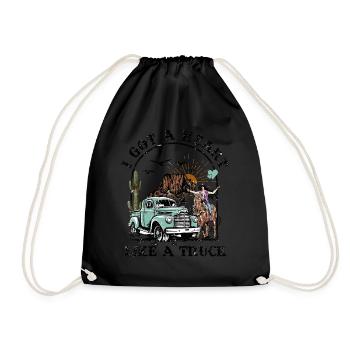 I Got A Heart Like A Truck - Drawstring Bag - black - Front