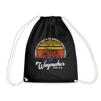 Waymaker Promise Keeper Miracle Worker - Drawstring Bag - black - Front
