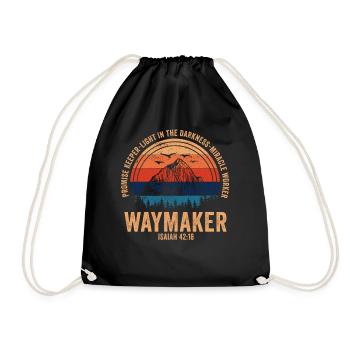 Waymaker Promise Keeper Miracle Worker - Drawstring Bag - black - Front