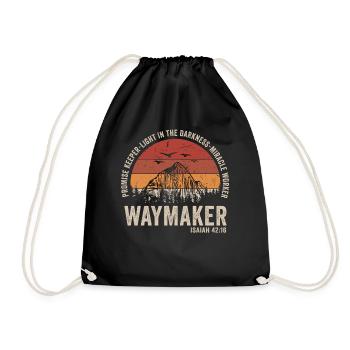 Waymaker Promise Keeper Miracle Worker - Drawstring Bag - black - Front