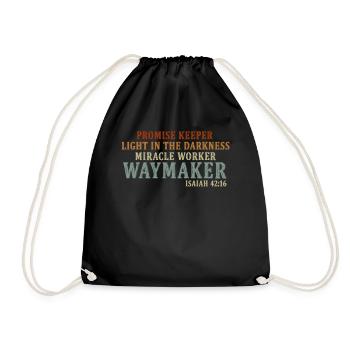 Waymaker Promise Keeper Miracle Worker - Drawstring Bag - black - Front
