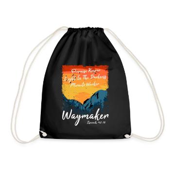 Waymaker Promise Keeper Miracle Worker - Drawstring Bag - black - Front