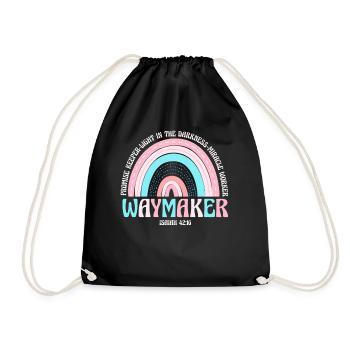 Waymaker Promise Keeper Miracle Worker - Drawstring Bag - black - Front