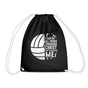 Je peux tout faire grâce au volleyball - Sac de sport léger - noir - Devant