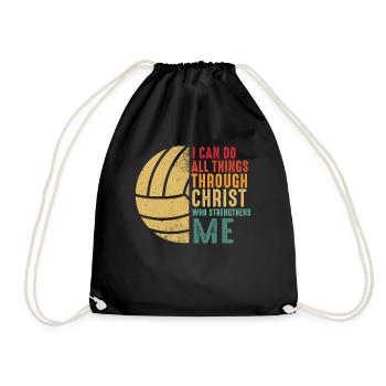 Je peux tout faire grâce au volleyball - Sac de sport léger - noir - Devant