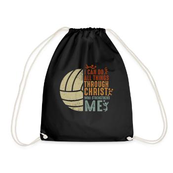 Je peux tout faire grâce au volleyball - Sac de sport léger - noir - Devant