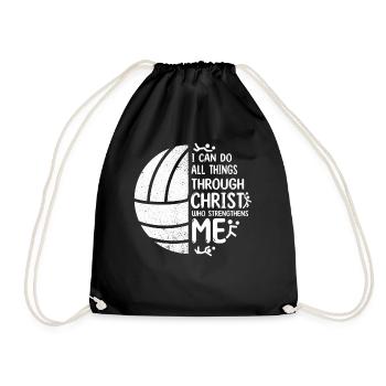 Je peux tout faire grâce au volleyball - Sac de sport léger - noir - Devant