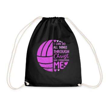 Je peux tout faire grâce au volleyball - Sac de sport léger - noir - Devant