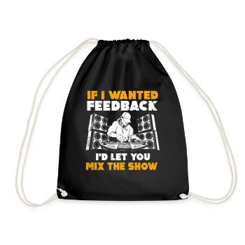 Si je voulais un ingénieur du son en retour - Sac de sport léger - noir - Devant