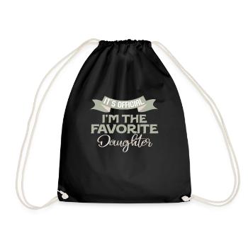 It's Official I'm The Favorite Daughter - Drawstring Bag - black - Front