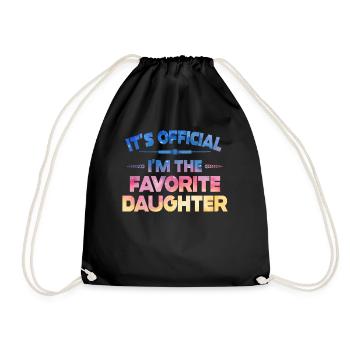 C'est officiel, je suis la fille préférée - Sac de sport léger - noir - Devant