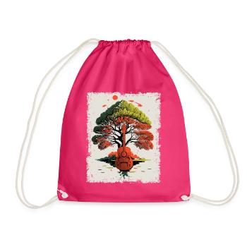 Yggdrasil Musicien de la nature Arbre de vie - Sac de sport léger - fuchsia - Devant