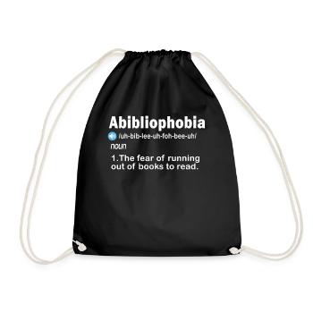 Abibliophobie Rat de bibliothèque Lecture de livres - Sac de sport léger - noir - Devant