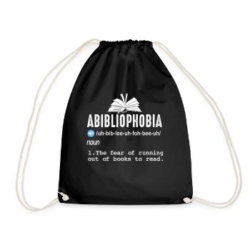 Abibliophobie Rat de bibliothèque Lecture de livres - Sac de sport léger - noir - Devant