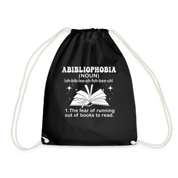 Abibliophobie Rat de bibliothèque Lecture de livres - Sac de sport léger - noir - Devant