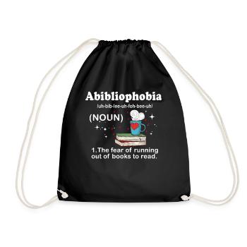 Abibliophobie Rat de bibliothèque Lecture de livres - Sac de sport léger - noir - Devant