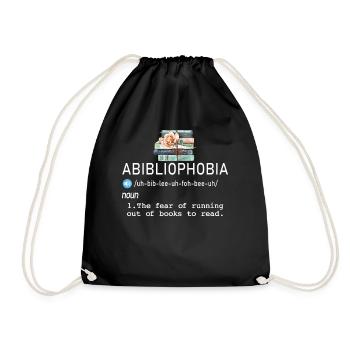 Abibliophobie Rat de bibliothèque Lecture de livres - Sac de sport léger - noir - Devant