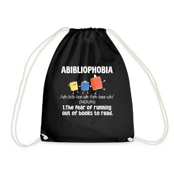 Abibliophobie Rat de bibliothèque Lecture de livres - Sac de sport léger - noir - Devant