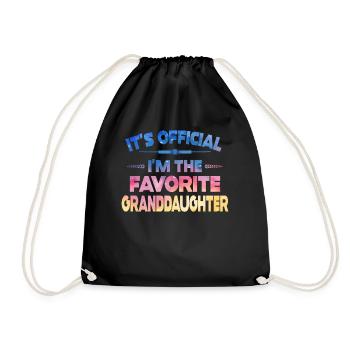 Je suis la petite-fille préférée - Sac de sport léger - noir - Devant