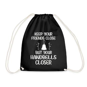 Choir Music Instrument Handbell Choir - Drawstring Bag - black - Front