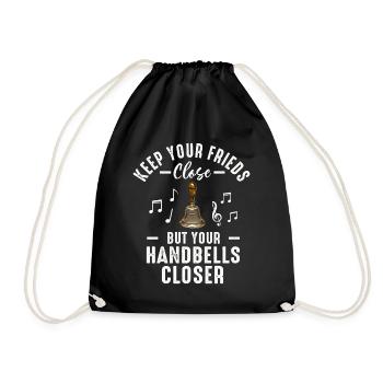 Choir Music Instrument Handbell Choir - Drawstring Bag - black - Front